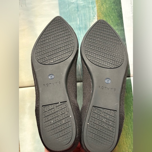 Rothy’s “THE POINT” Knitted Pointed Toe Slip On Flats Sustainable Black Size 8 - Picture 10 of 15